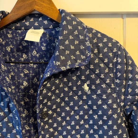Ralph Lauren Blue Patterned Reversible Quilted Jacket, Size Large, NWOT - Picture 2 of 8